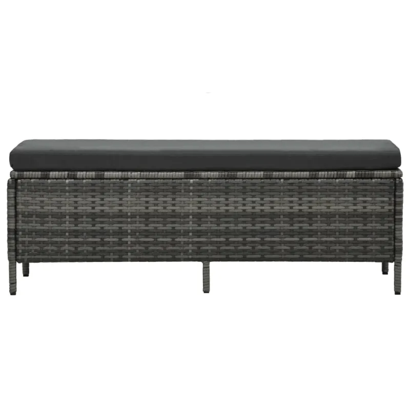 Sodo kalustekokonaisuus tyynyine, 3-osaa, harmaa, rattan