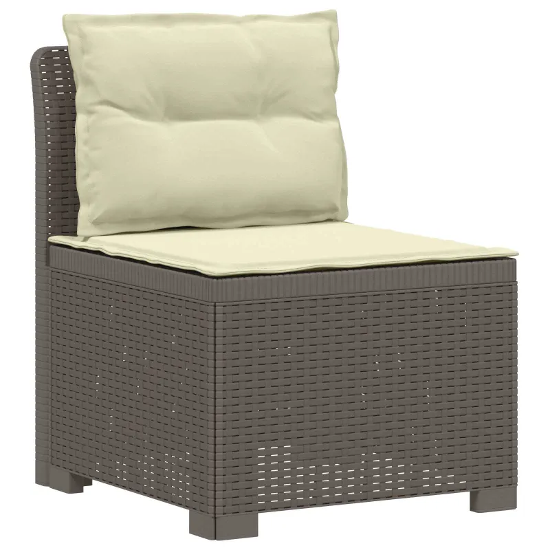 4 Vietų Sodo Sofa su Pagalvėlėmis Ratanų Imitacija PP