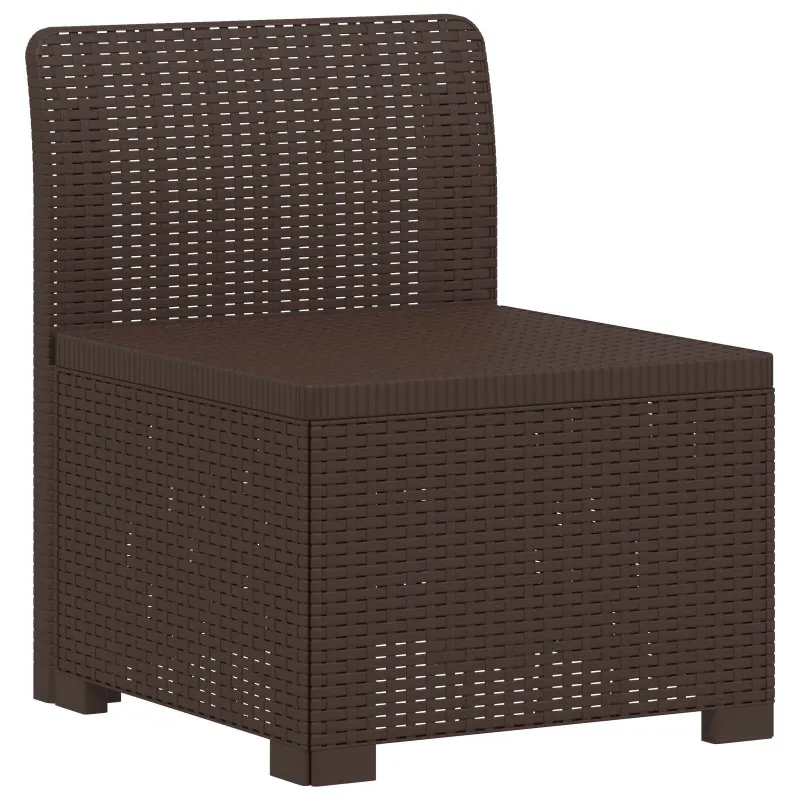 5-vietė sodo sofa Rataninio išvaizdos PP Ruda
