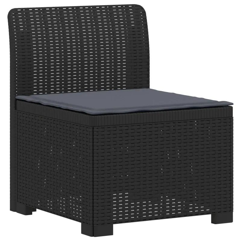 5-vietė sodo sofa su pagalvėlėmis Rataninio išvaizdos PP
