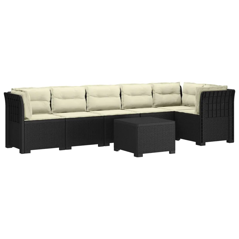 6-vietė Sodo Sofa Su Pagalvėlėmis Rataniniu Išvaizdu PP