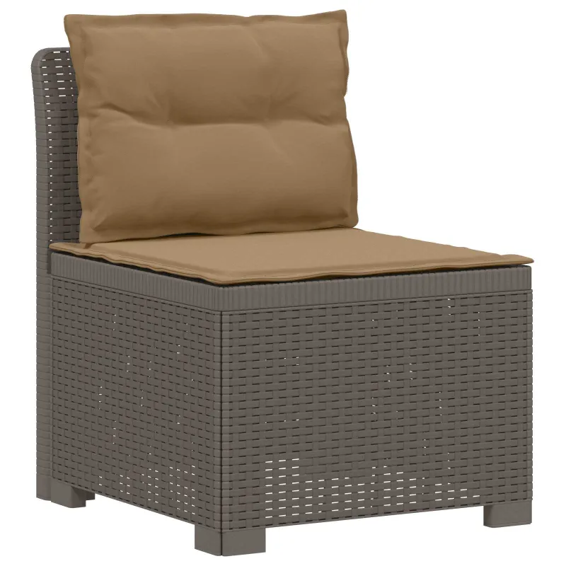 6-vietė Sodo Sofa Su Pagalvėlėmis Rataniniu Išvaizdu PP