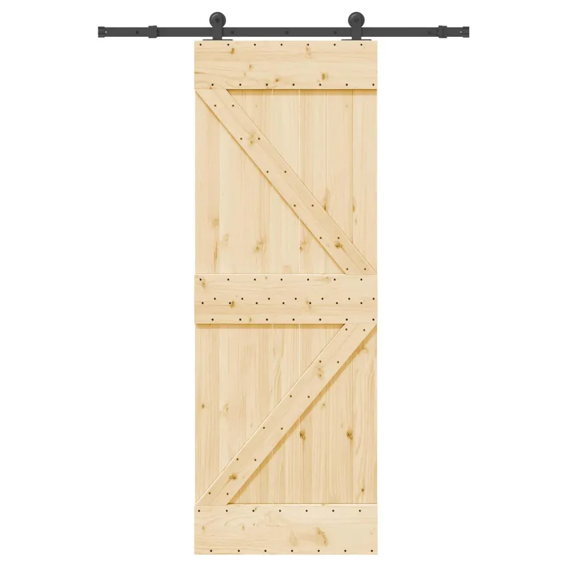 Slankios durys NARVIK 70 x 210 cm (152,5 cm) Natūrali ir juoda