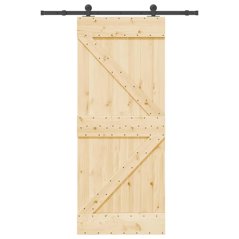 Slankios durys NARVIK 85 x 210 cm (152,5 cm) Natūrali ir juoda