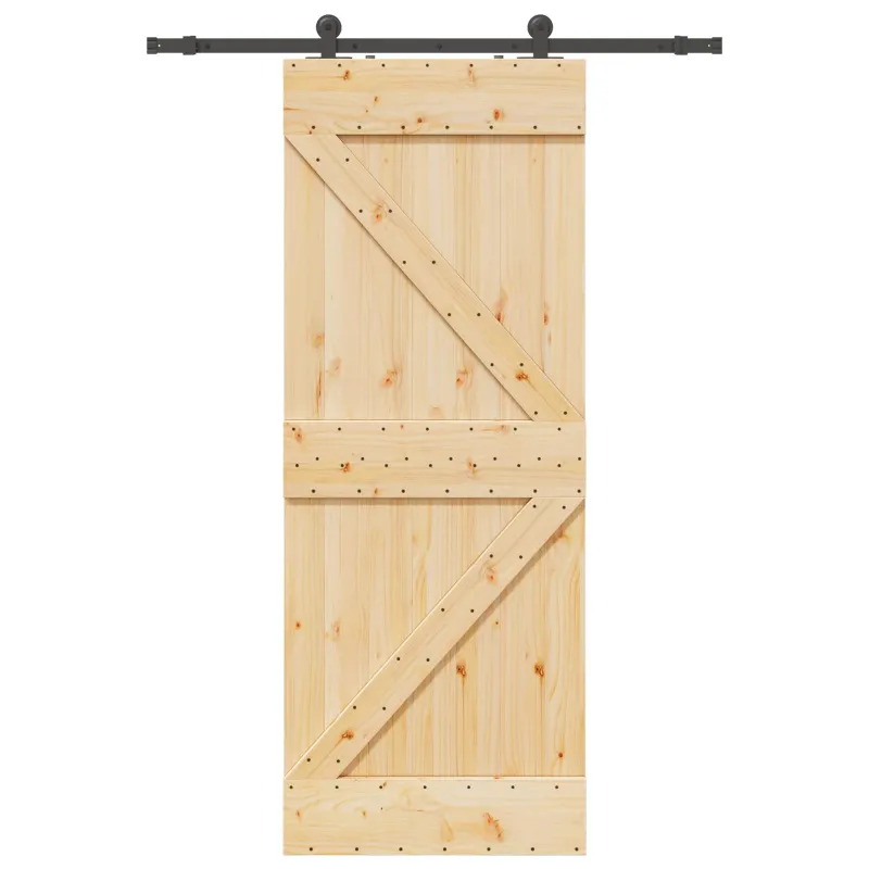 Slankios durys NARVIK 80 x 210 cm (152,5 cm) Natūrali ir juoda