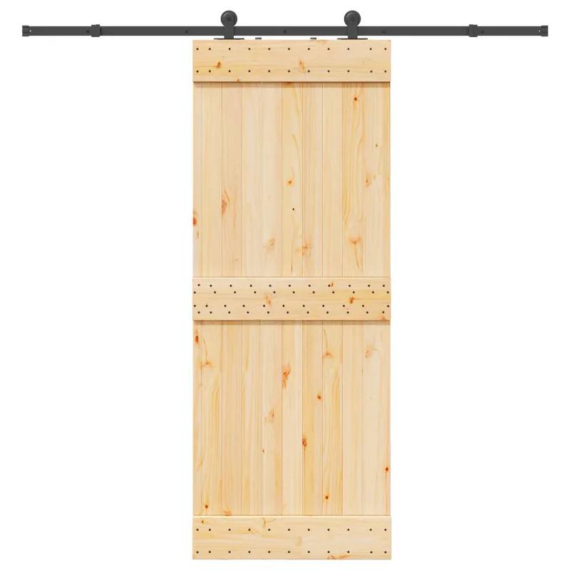 Slankios durys NARVIK 80 x 210 cm (213,5 cm) Natūrali ir juoda
