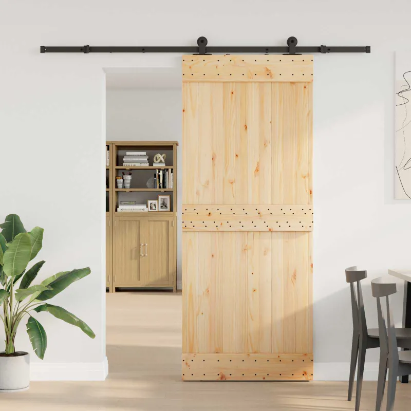 Slankios durys NARVIK 85 x 210 cm (213,5 cm) Natūrali ir juoda