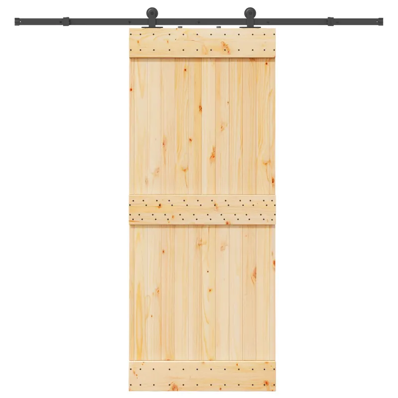 Slankios durys NARVIK 85 x 210 cm (213,5 cm) Natūrali ir juoda