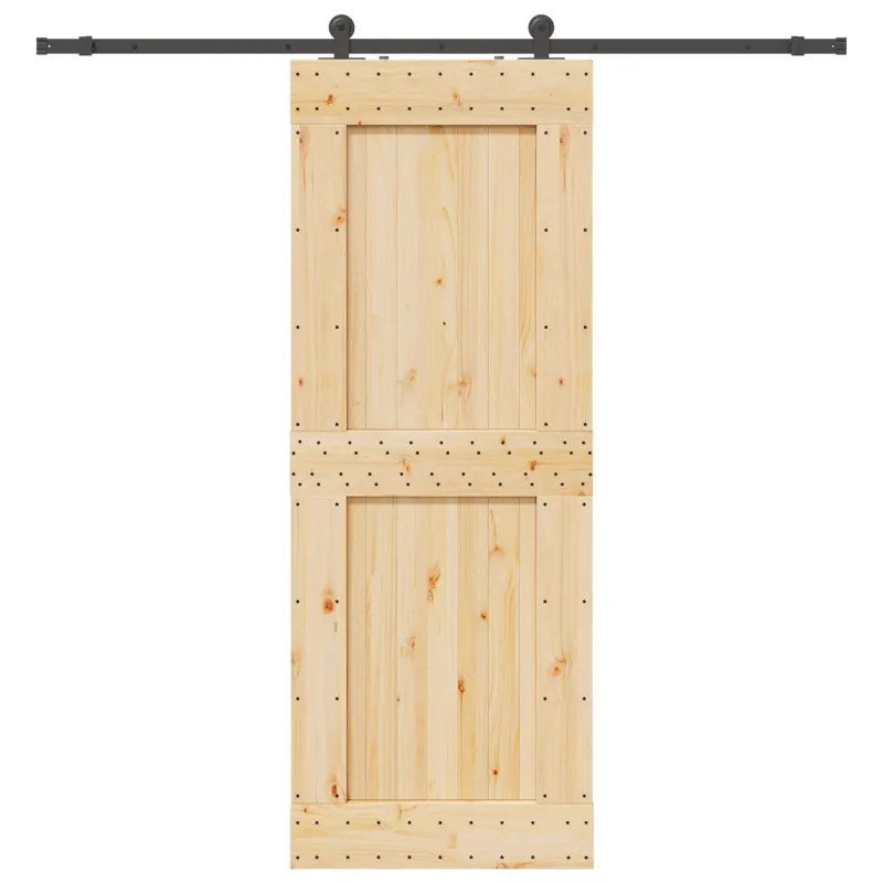 Slankios durys NARVIK 85 x 210 cm (213,5 cm) Natūrali ir juoda