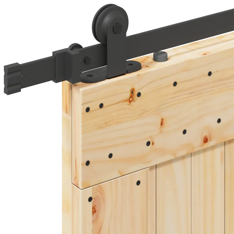Slankios durys NARVIK 85 x 210 cm (213,5 cm) Natūrali ir juoda