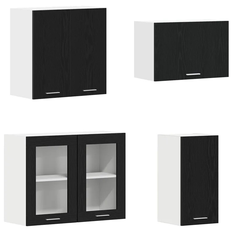 Virtuvės vienetas Lyon 8 pcs Juodojo ąžuolo Apdirbta mediena