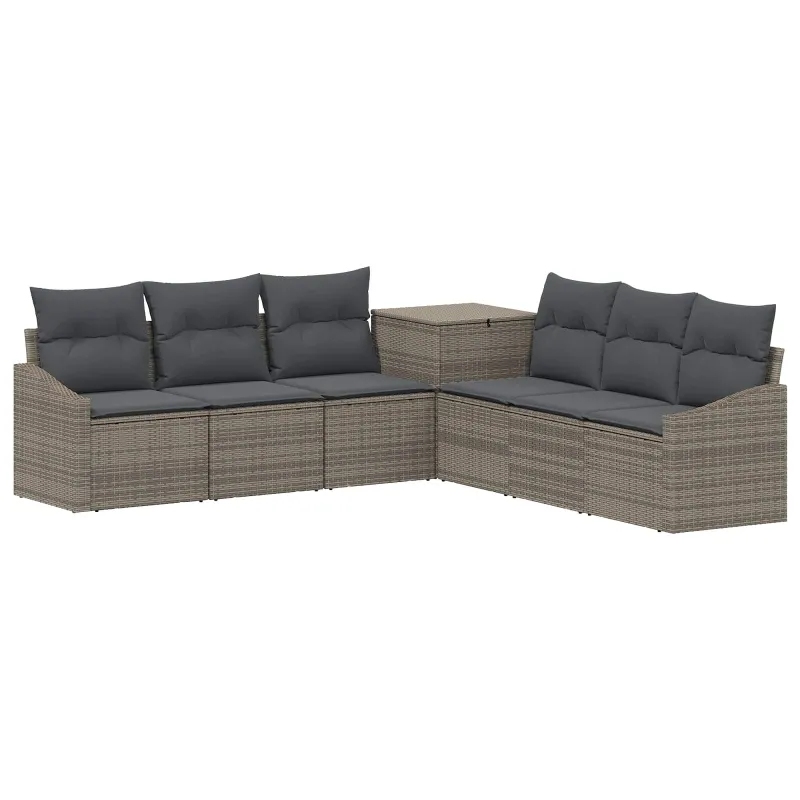 Sofos komplektas 7 pcs Pilka ir tamsiai pilka