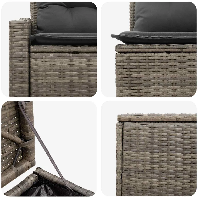Sofos komplektas 7 pcs Pilka ir tamsiai pilka