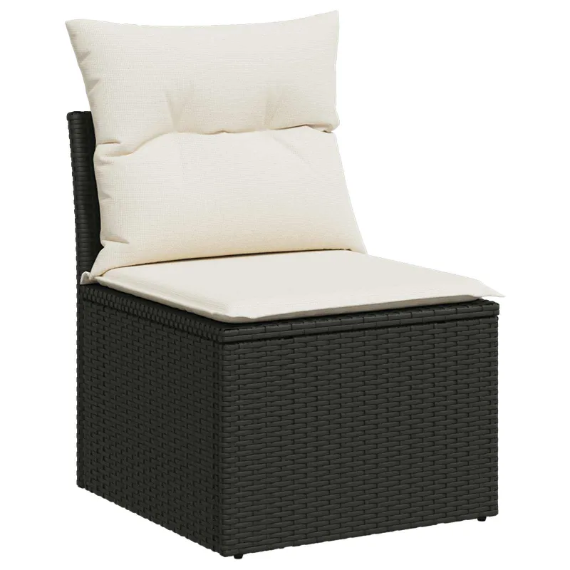 Sofos komplektas 7 pcs Juoda ir kreminė balta