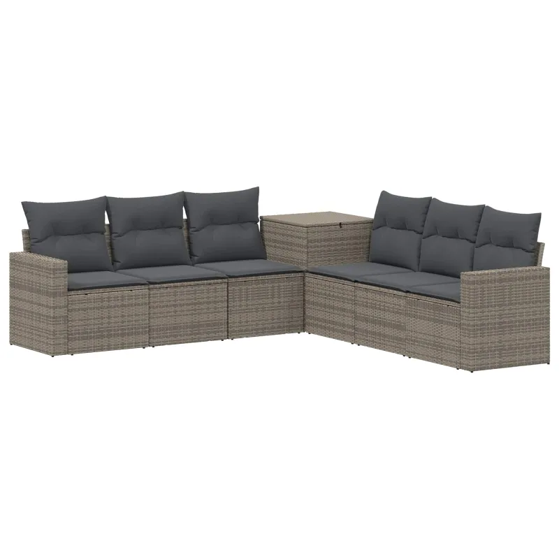 Sofos komplektas 7 pcs Pilka ir tamsiai pilka