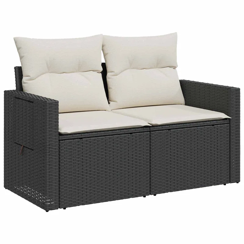 Sofos komplektas 7 pcs Juoda ir kreminė balta