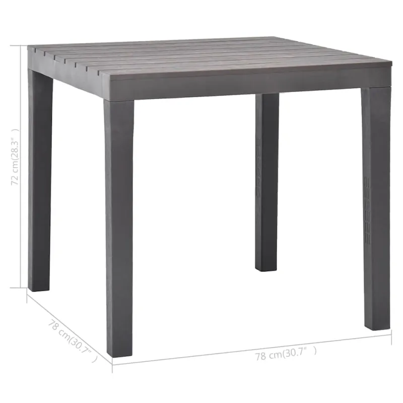 Soodan pöytä, moka väri, 78x78x72cm, muovi