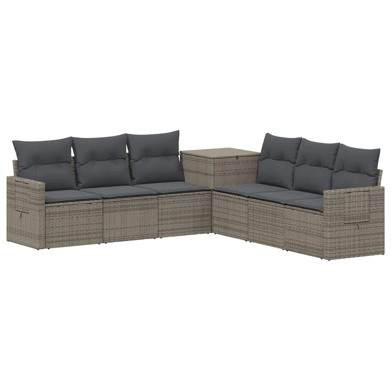 Sofos komplektas 7 pcs Pilka ir tamsiai pilka