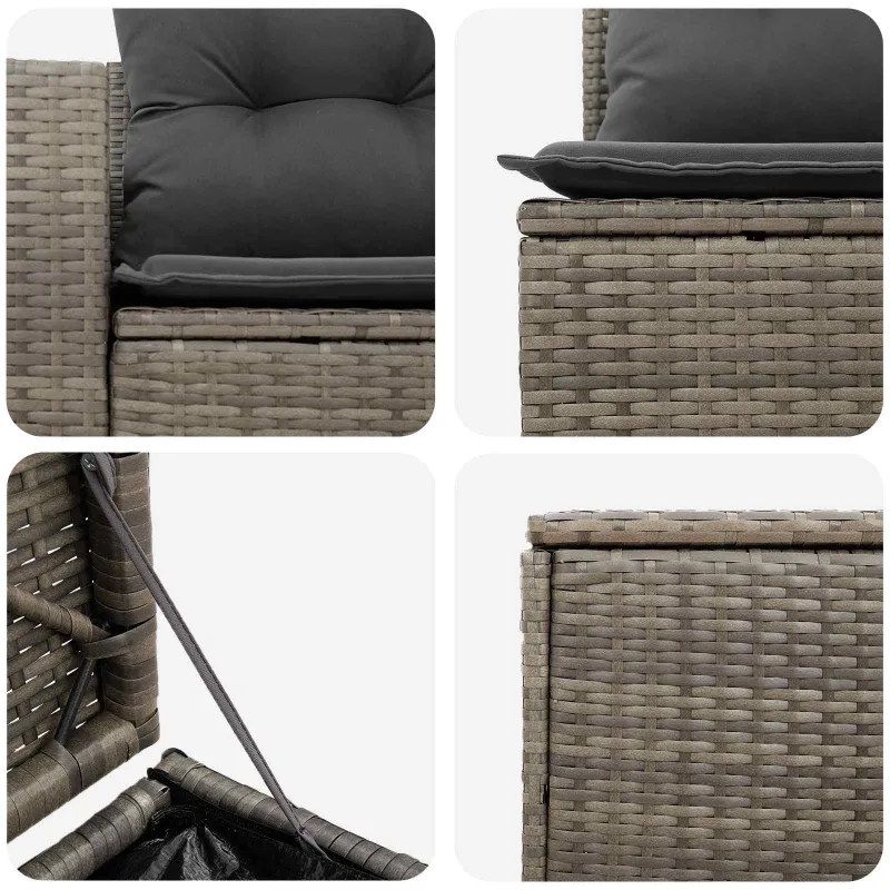 Sofos komplektas 7 pcs Pilka ir tamsiai pilka
