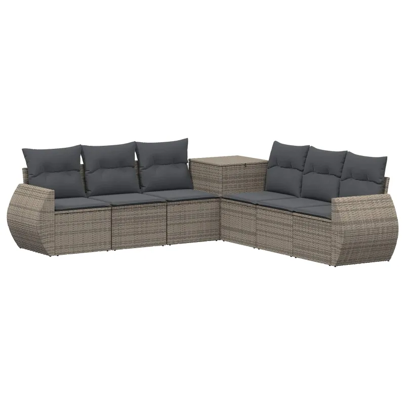 Sofos komplektas 7 pcs Pilka ir tamsiai pilka