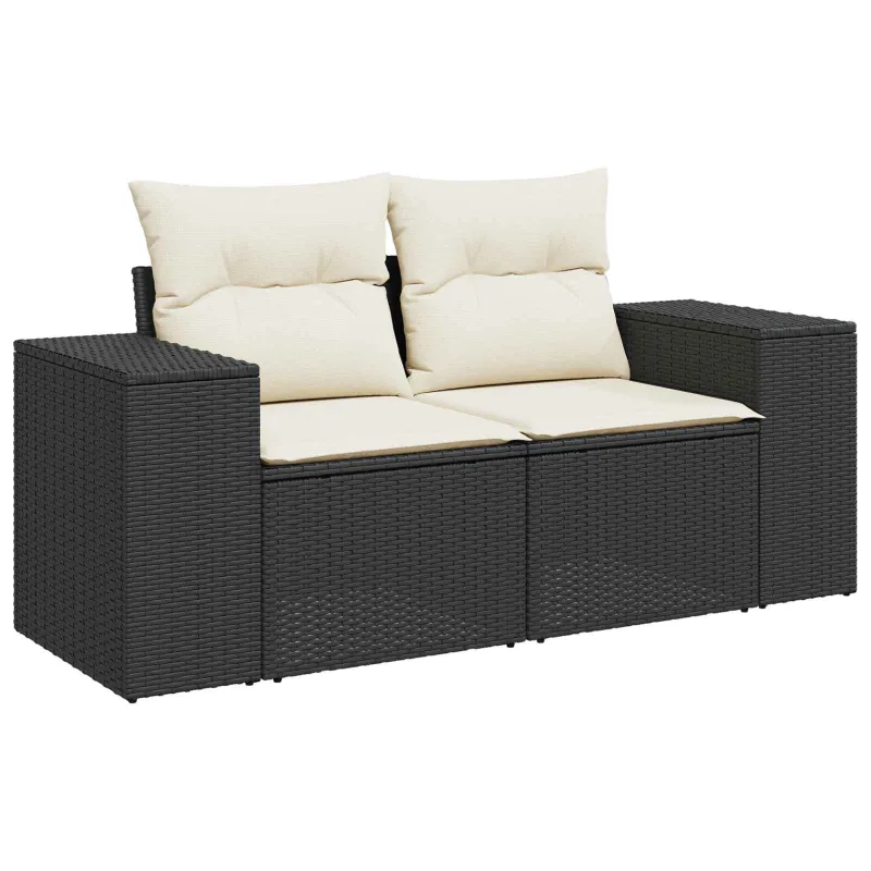 Sofos komplektas 7 pcs Juoda ir kreminė balta