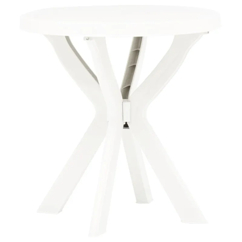 Bistro-pöytä, valkoinen, muovia, 70 cm halkaisija