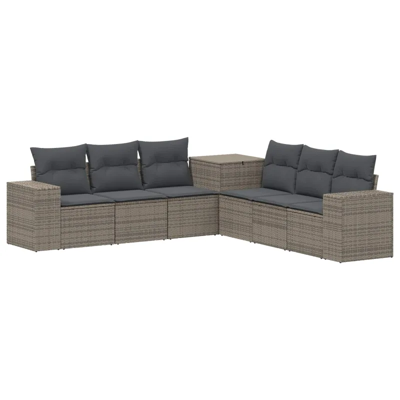 Sofos komplektas 7 pcs Pilka ir tamsiai pilka