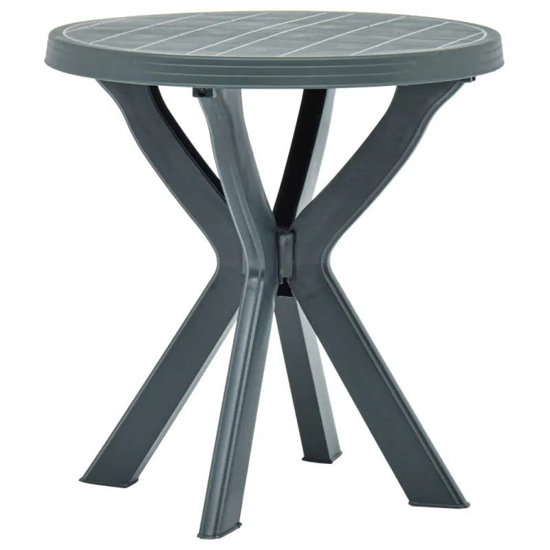 Bistro-pöytä, vihreä, muovi, 70 cm halkaisija