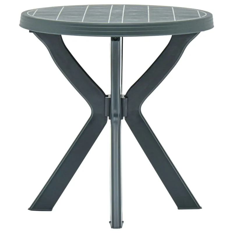 Bistro-pöytä, vihreä, muovi, 70 cm halkaisija