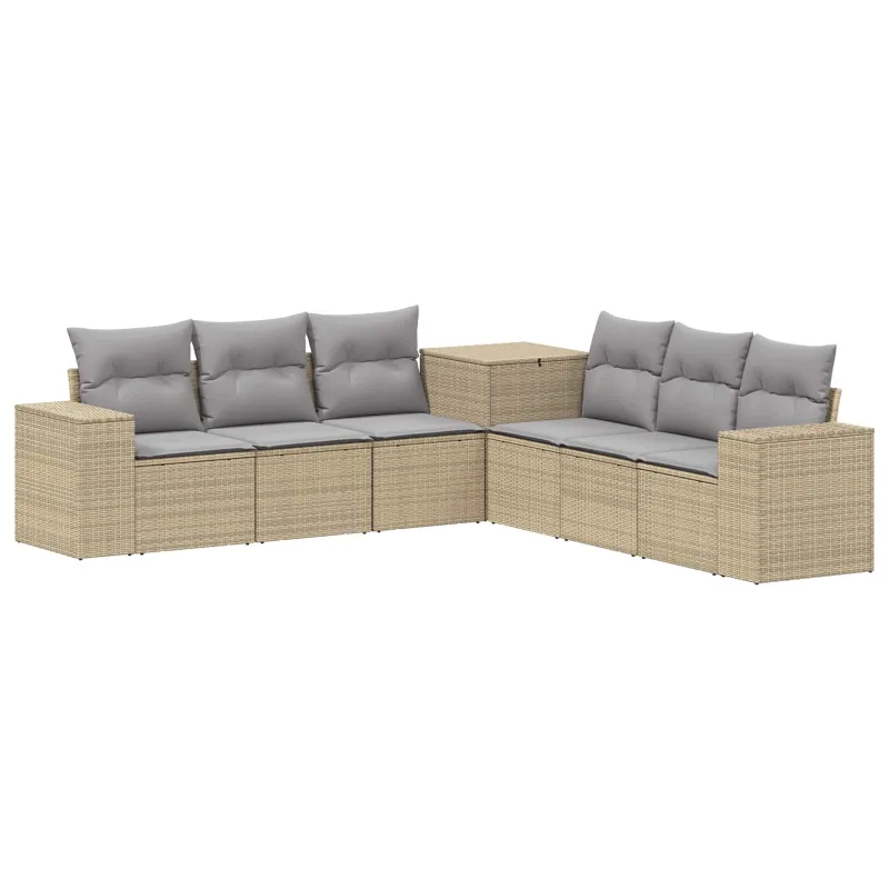 Sofos komplektas 7 pcs Bežinė ir šviesiai pilka