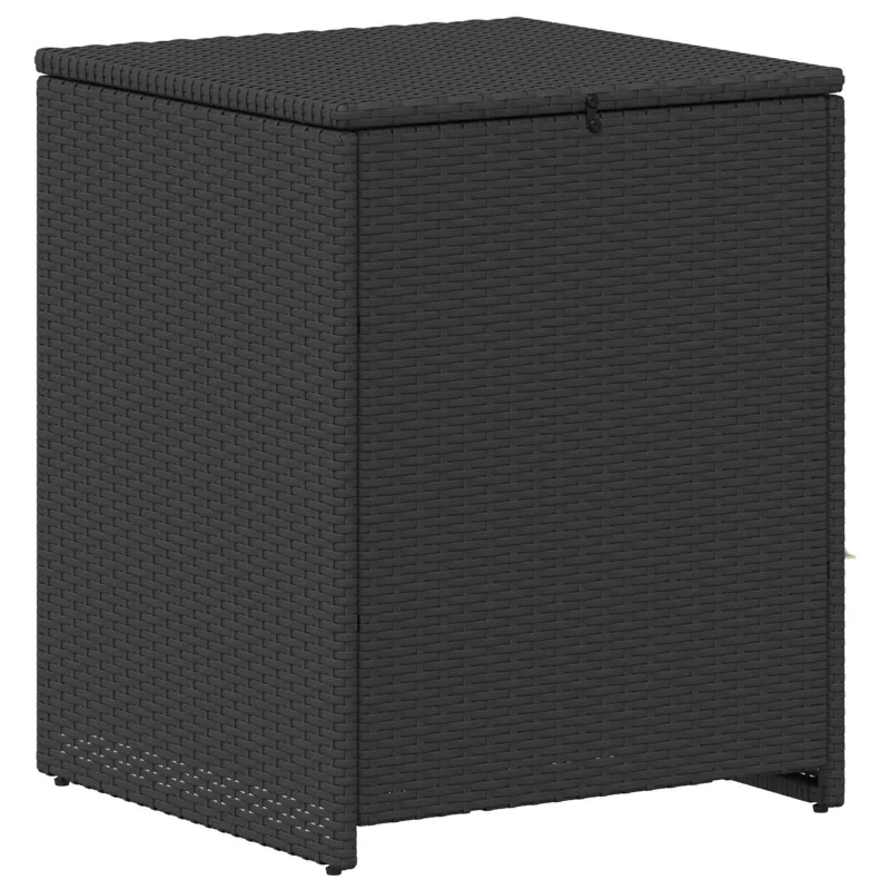 Sofos komplektas 7 pcs Juoda ir mėlyna Poli ratanas ir plienas