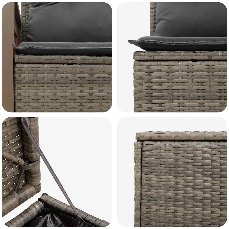 Sofos komplektas 7 pcs Pilka ir tamsiai pilka