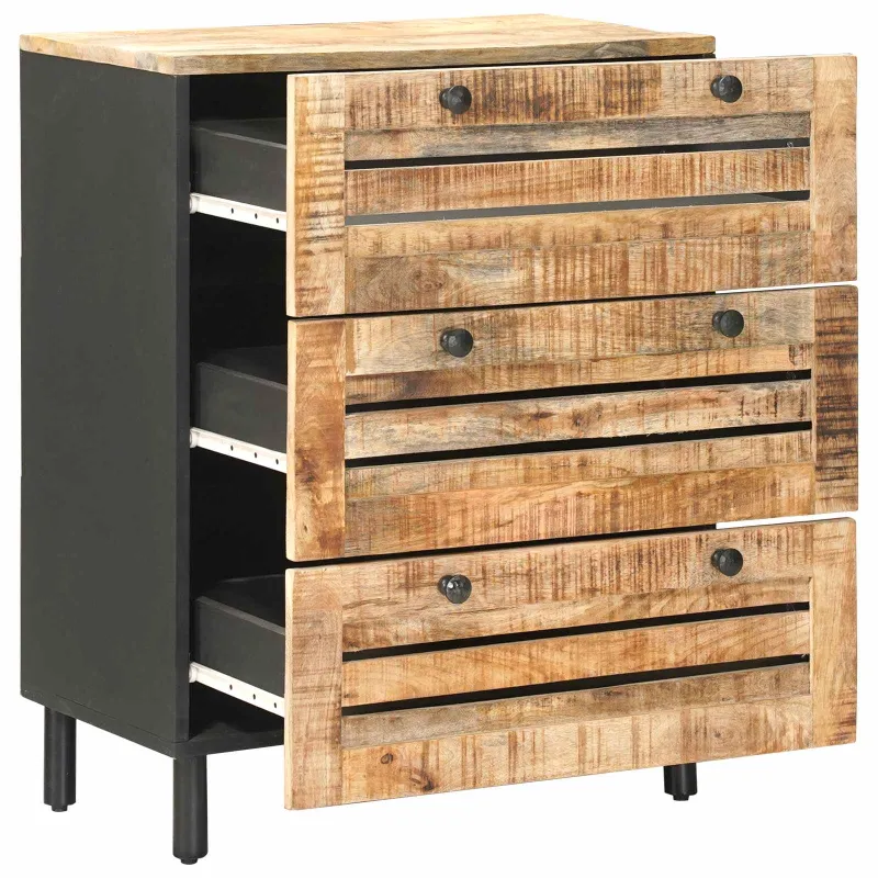 Saugojimo spintos 60 x 33 x 75 cm Kietas mango medis Natūrali