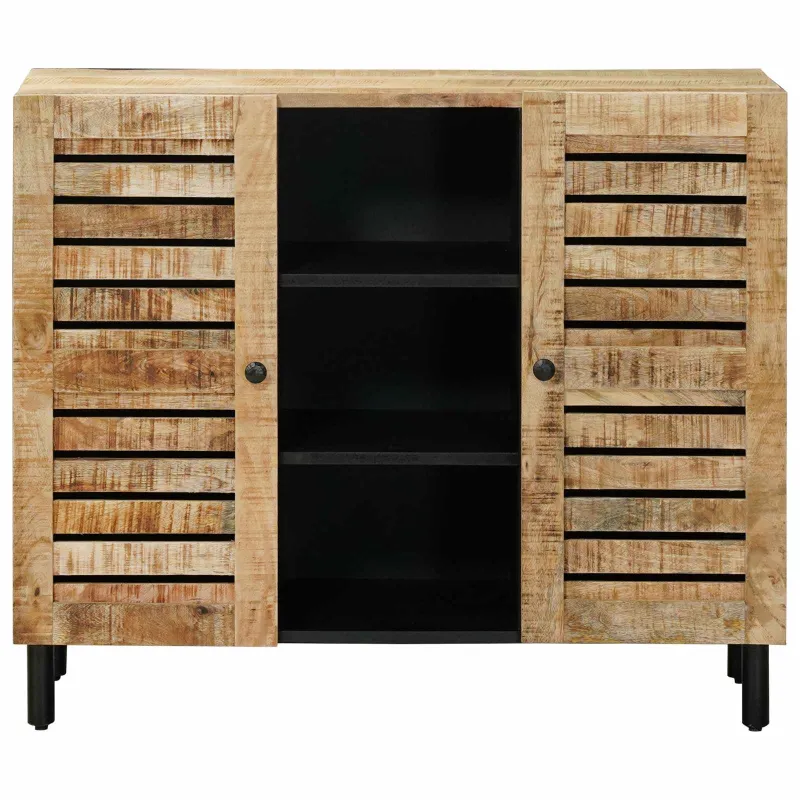 Saugojimo spintos Natūrali 90 x 33 x 75 cm Kietas mango medis