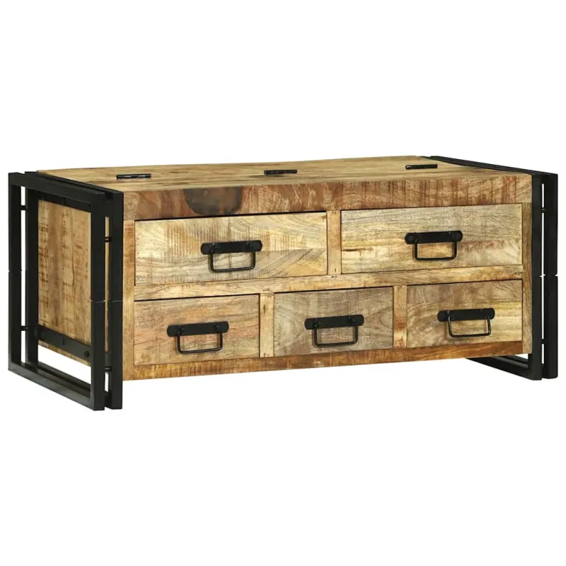 Kavos staliukas Ruda 90 x 50 x 38 cm Kietas mango medis