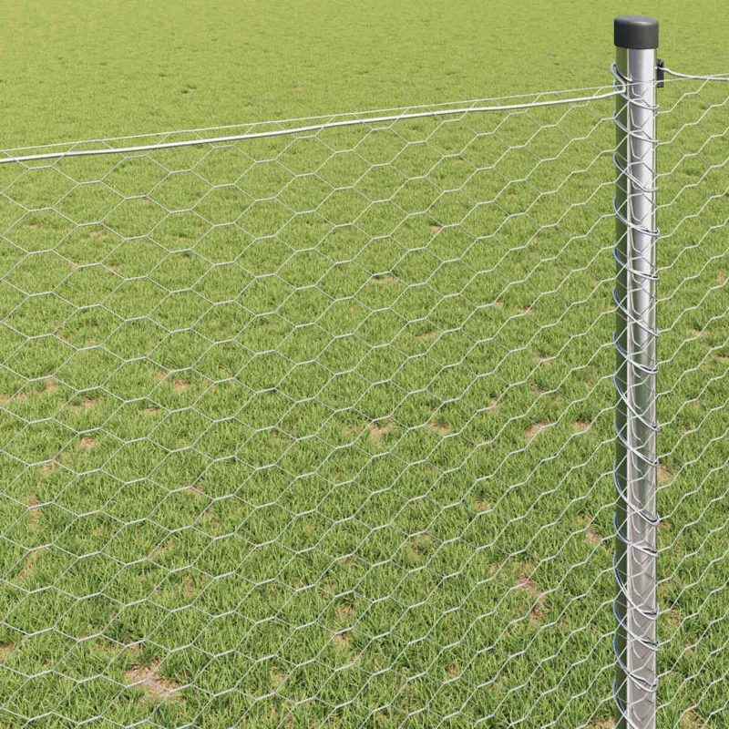 Heksagoninė tvora Sidabro 0,6 x 100 m Galvanizuotas plienas