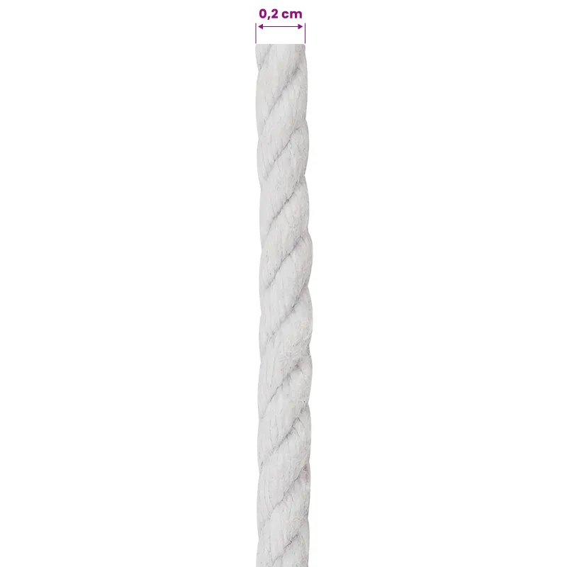 Virvė 10 pcs Balta Medvilnė