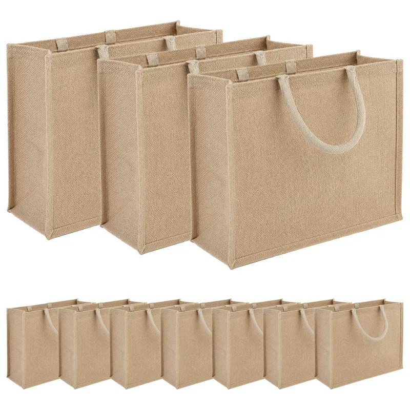 Džiuto piniginės 10 pcs Natūrali 42 x 33 x 19 cm