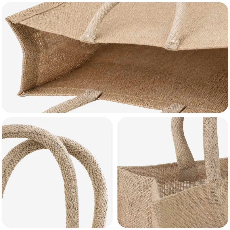 Džiuto piniginės 10 pcs Natūrali 42 x 33 x 19 cm