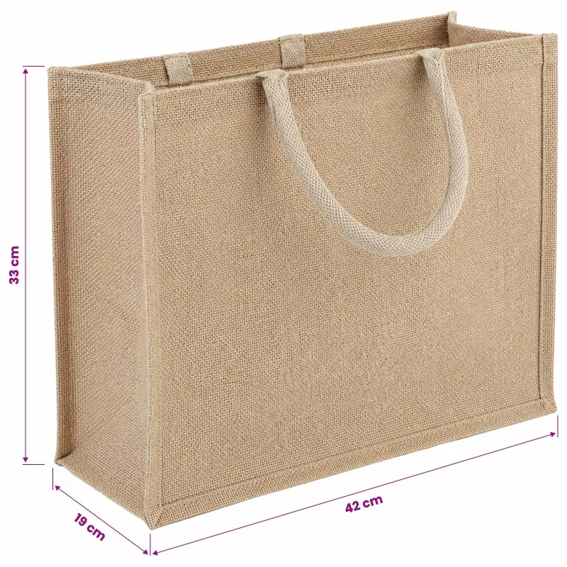Džiuto piniginės 10 pcs Natūrali 42 x 33 x 19 cm