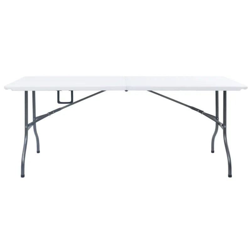 Sodo laud koos 2 pingiga, valge, 180cm, teras ja HDPE