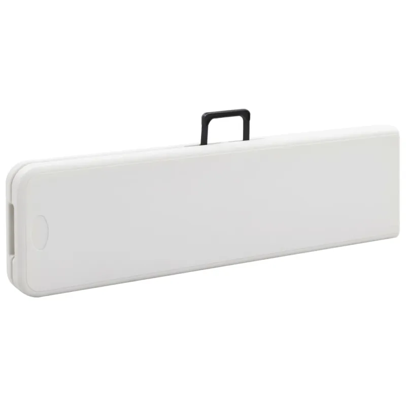 Sodo laud koos 2 pingiga, valge, 180cm, teras ja HDPE
