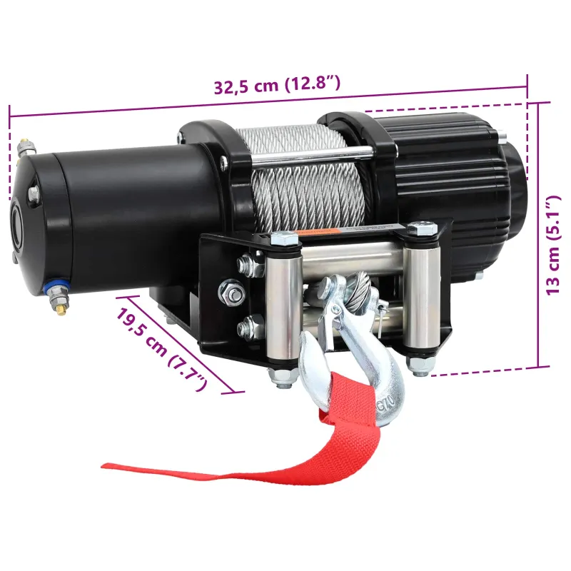 Elektrinis winchas PVC Juoda