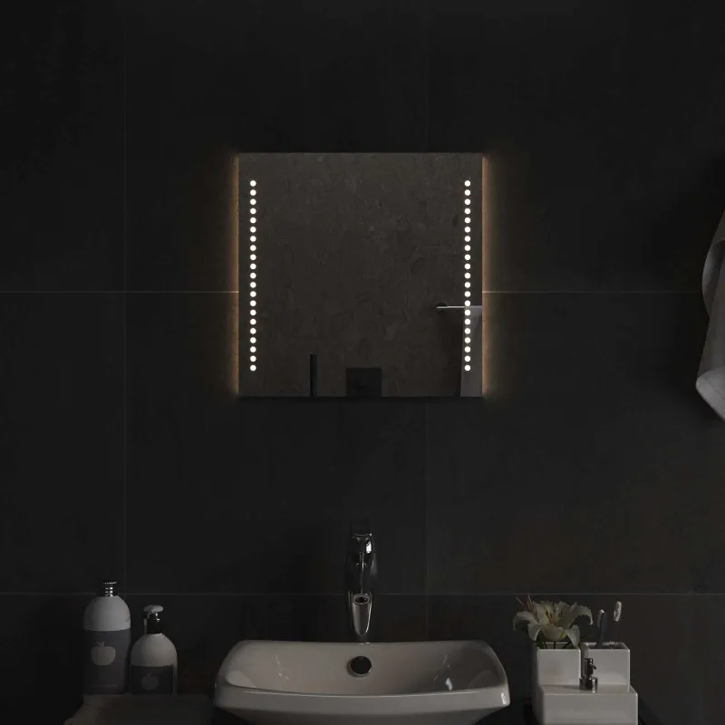 LED vonios veidrodis Skaidrus 40 x 40 cm grūdintas stiklas