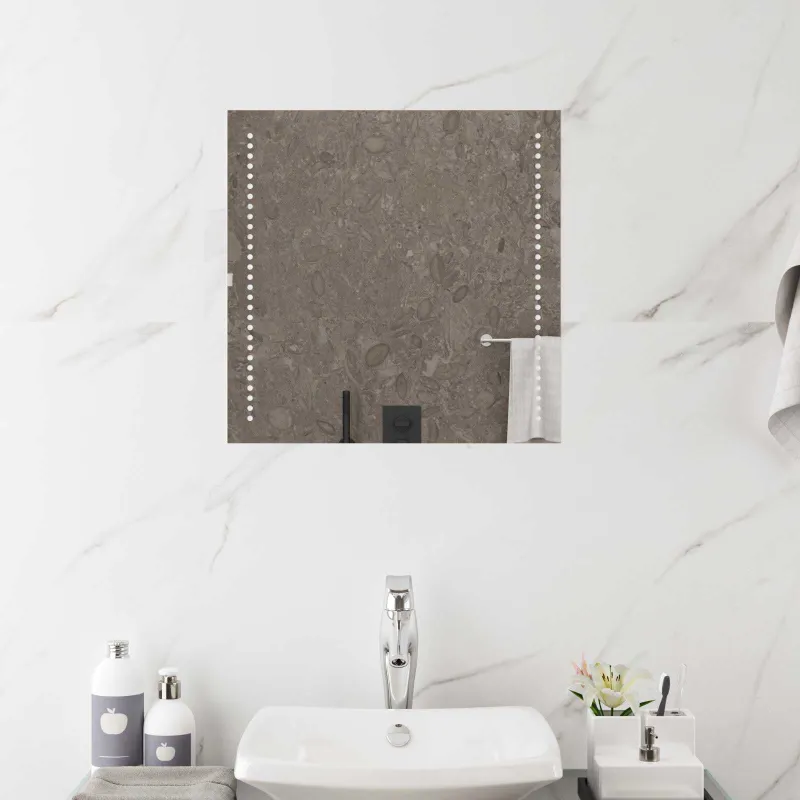 LED vonios veidrodis Skaidrus 50 x 50 cm grūdintas stiklas
