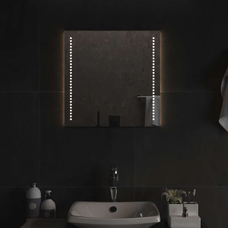 LED vonios veidrodis Skaidrus 50 x 50 cm grūdintas stiklas