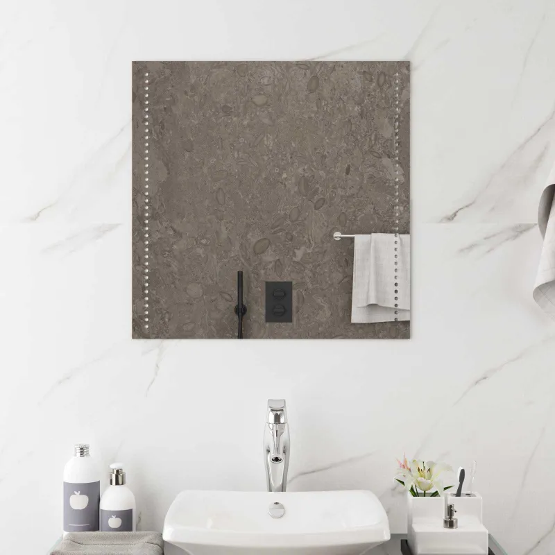 LED vonios veidrodis Skaidrus 60 x 60 cm grūdintas stiklas