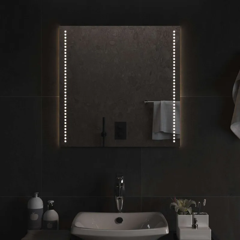 LED vonios veidrodis Skaidrus 60 x 60 cm grūdintas stiklas