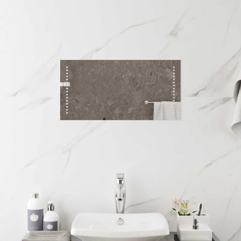 LED vonios veidrodis Skaidrus 60 x 30 cm grūdintas stiklas