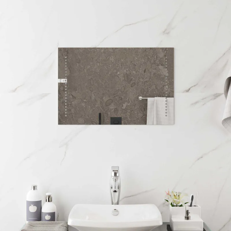 LED vonios veidrodis Skaidrus 60 x 40 cm grūdintas stiklas